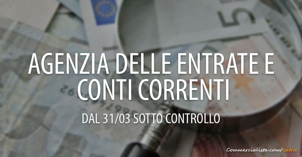 agenzia delle entrate conti correnti